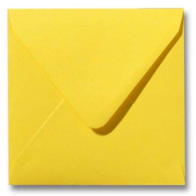 gele enveloppen 16 x 16 cm , vierkant