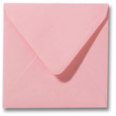 Roze envelop 16 x 16 cm, zware kwaliteit