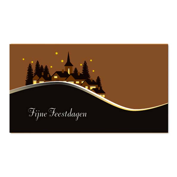 Geld-kado-envelop met kerst winterlandschap