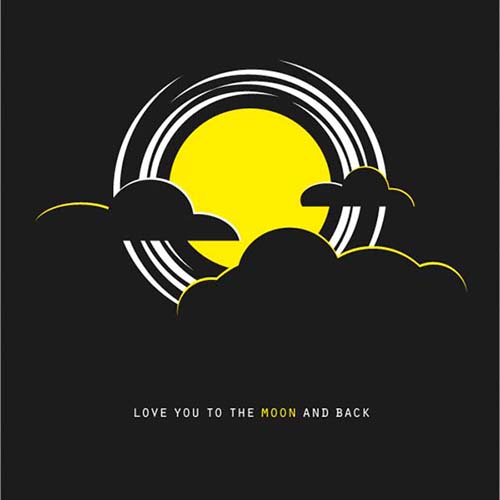 Liefdeskaart Love you to the moon and back