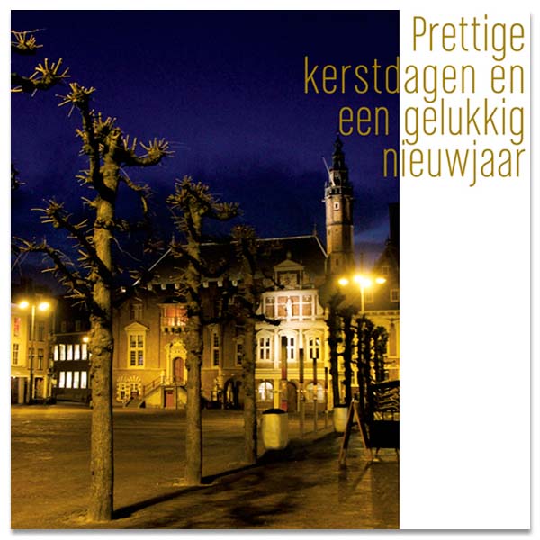 Kerstkaart Haarlem Grote Markt