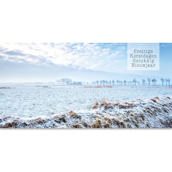 Kerstkaart goed doel Habitat Winterlandschap