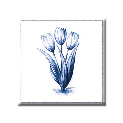 Magneten Tulpen in Delfts blauw