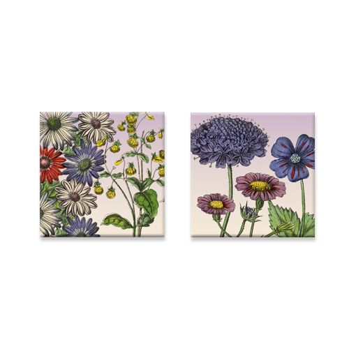Magneten Bloemen set van 2