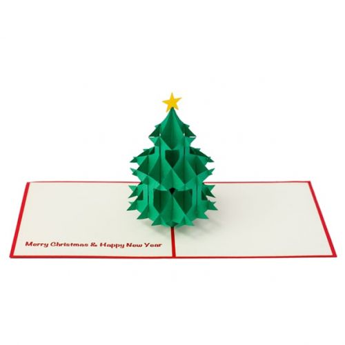 pop up kerstkaart kerstboom