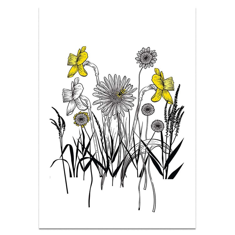 Poster A3 voorjaar bloemen narcissen