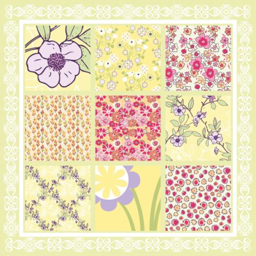 bloemenkaart in pastel groen