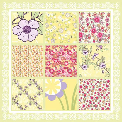 bloemenkaart in pastel groen