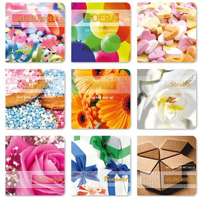 36 wenskaarten met diverse thema's