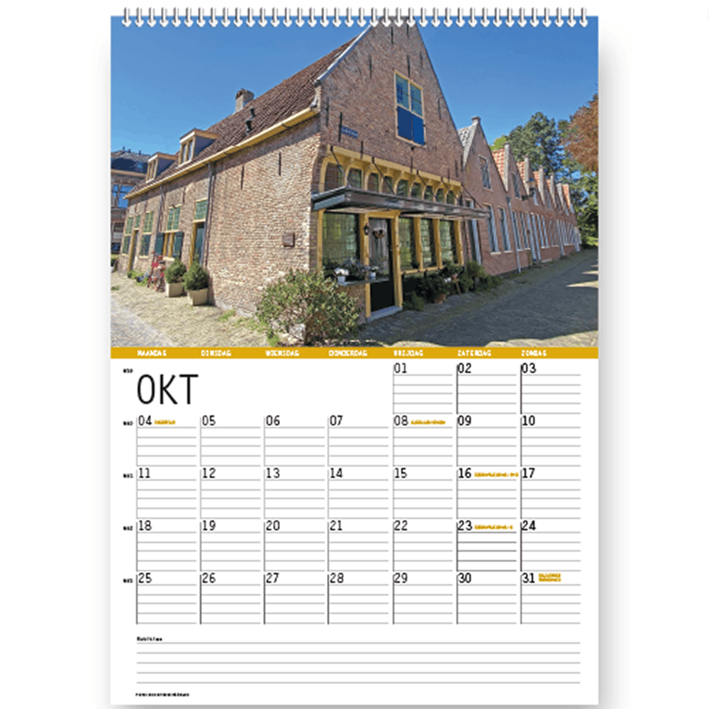 A3 kalender 2027 Alkmaar, mooi foto's van kaasstad