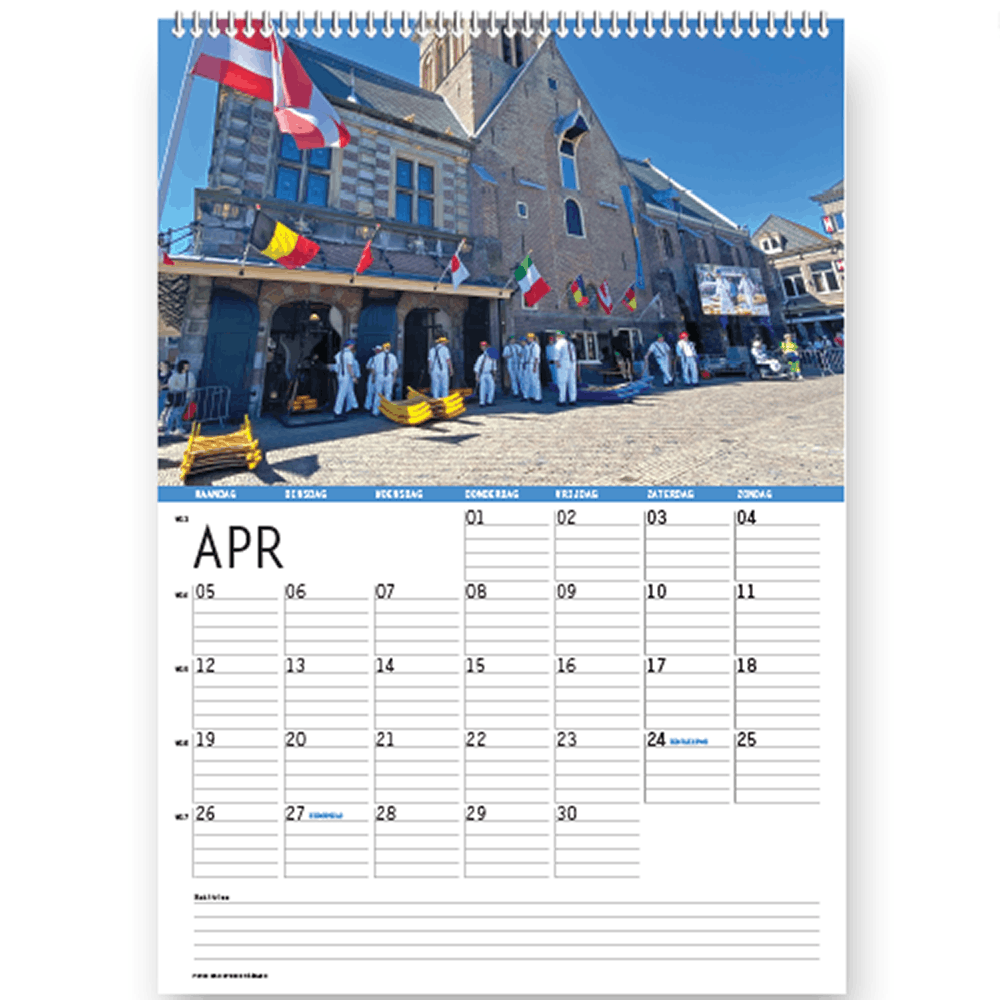 Jaarkalender 2027 Alkmaar Kaasmarkt