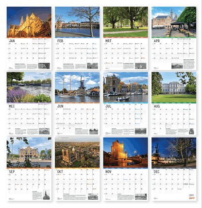 Overzicht van alle maanden in Haarlem Kalender 2027