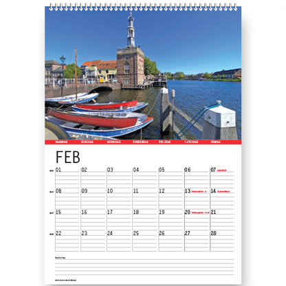 jaarkalender 2027, Accijnstoren, maandblad februari