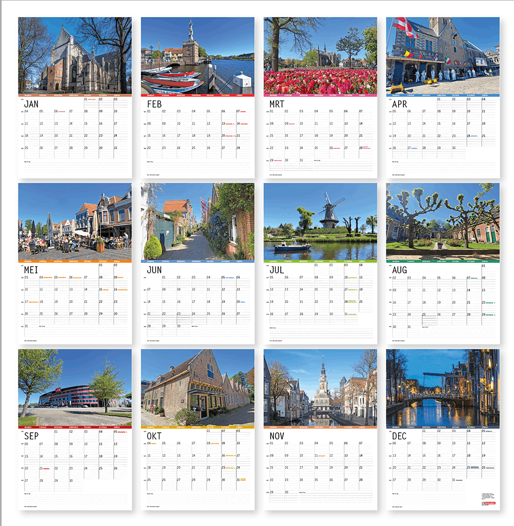 Jaarkalender Alkmaar 2027 overzicht alle maanden