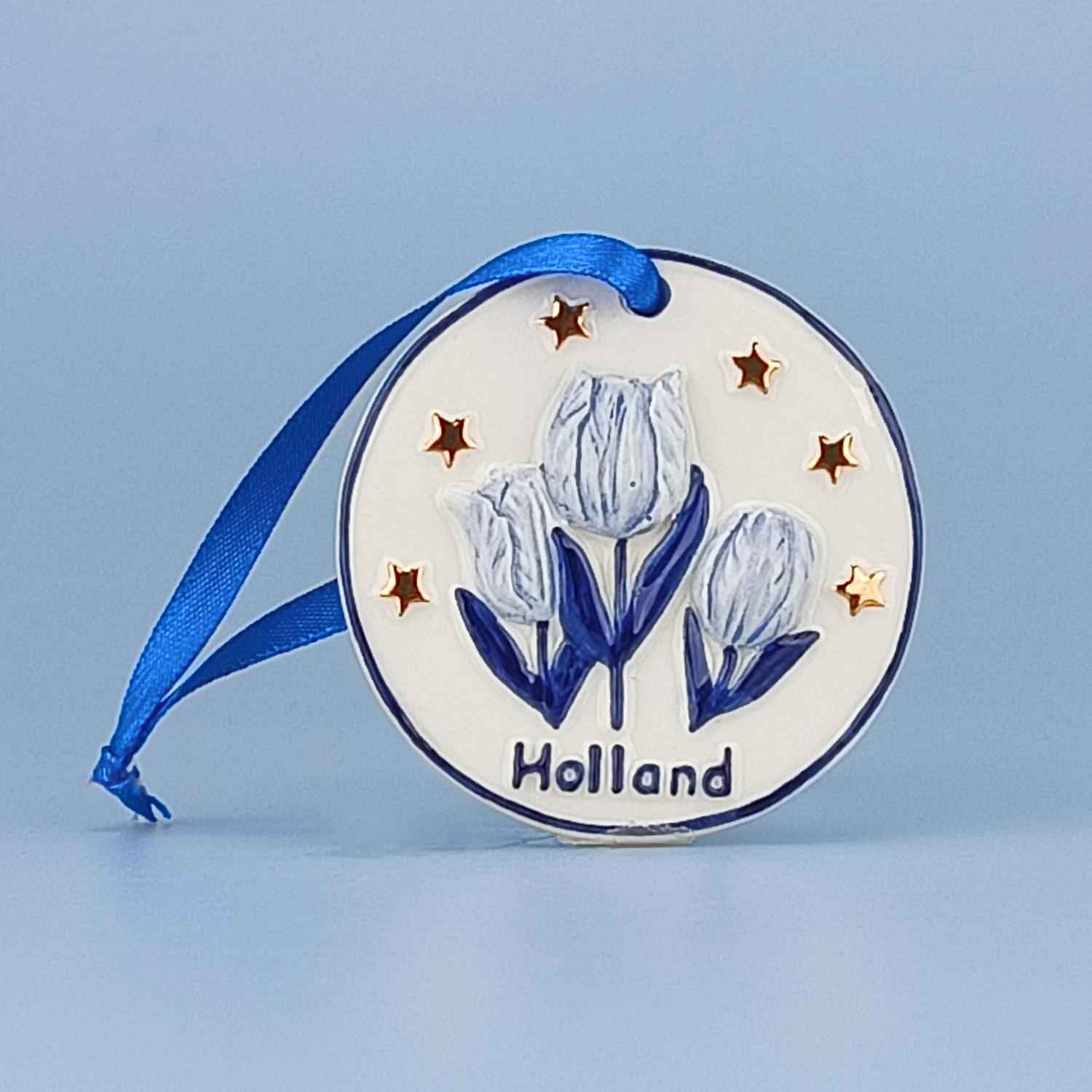 Bijzondere kerstboom versiering Delfts blauw