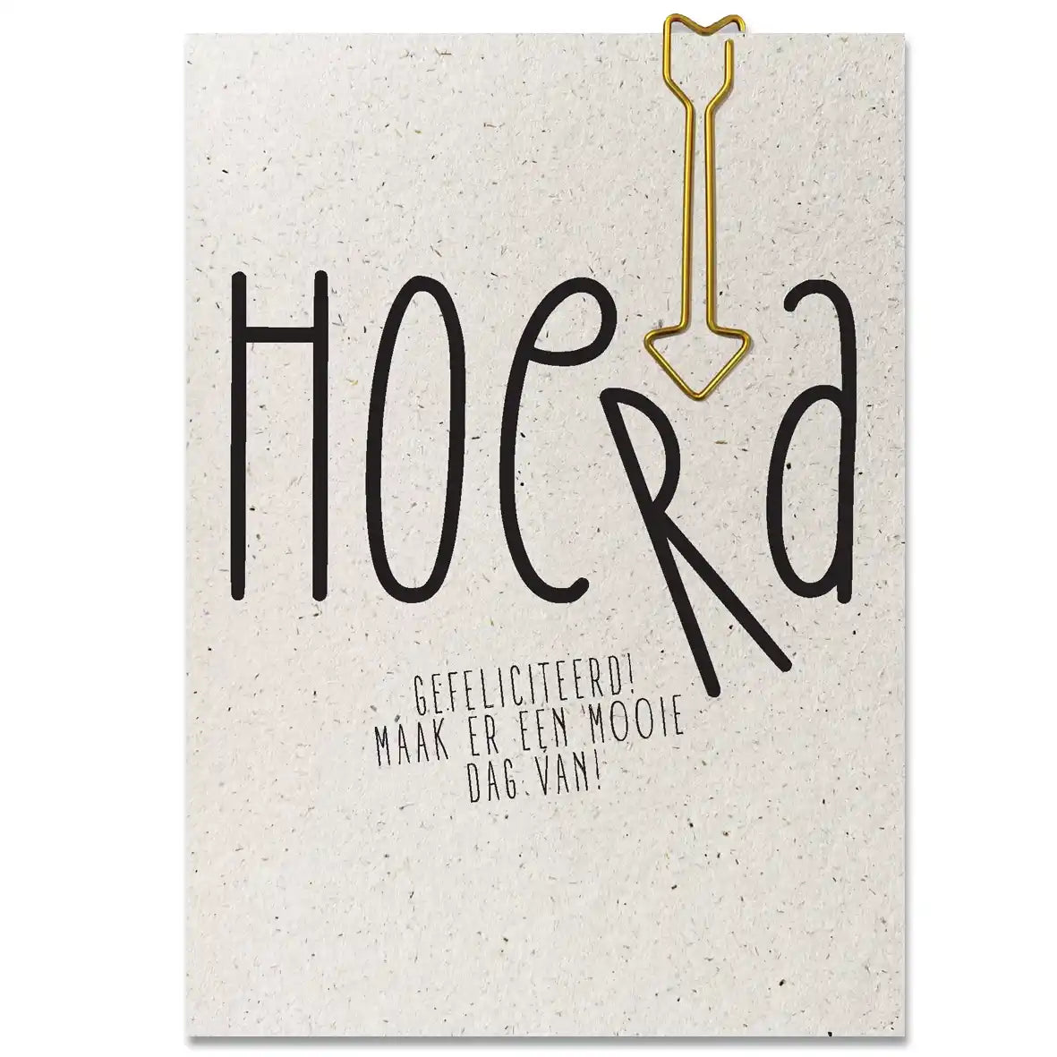 Verjaardagskaartje Hoera - Duurzaam