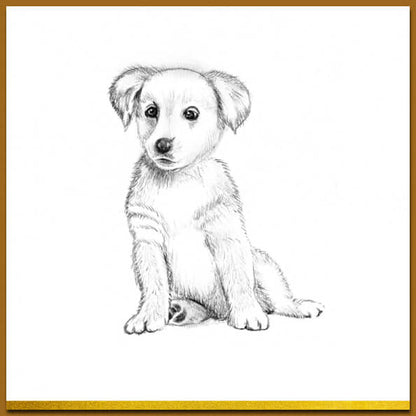 Dierenkaart met puppy, hondje