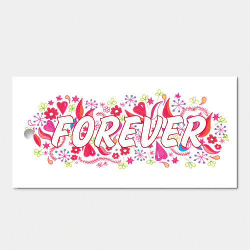 Kado- of bloemkaartje Forever, set van 3