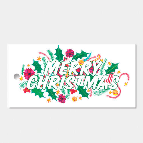 kadokaartjes of bloemkaartjes 'Merry Christmas', verpakt per 3 exemplaren