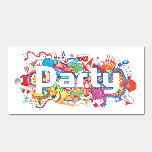 Verpakt per 3 | Woord in beeld - Party