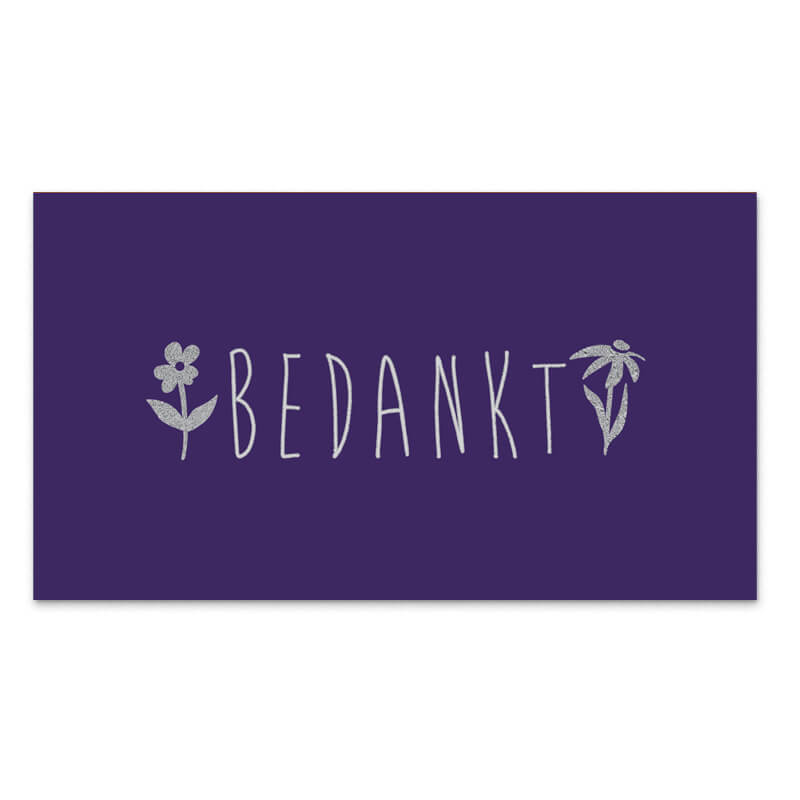 cadeau envelop bedankt zilver, iemand bedanken