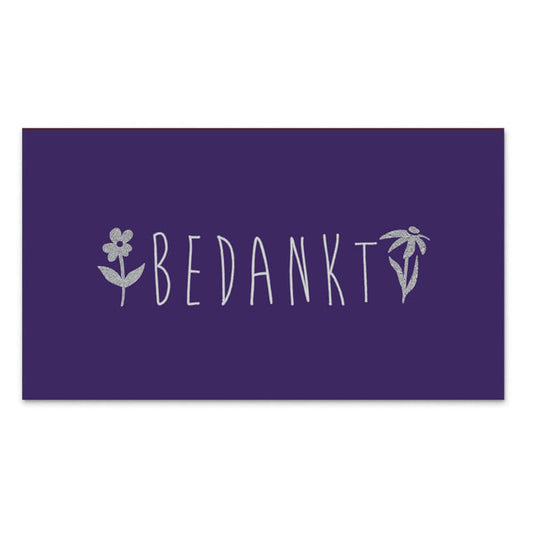cadeau envelop bedankt zilver, iemand bedanken