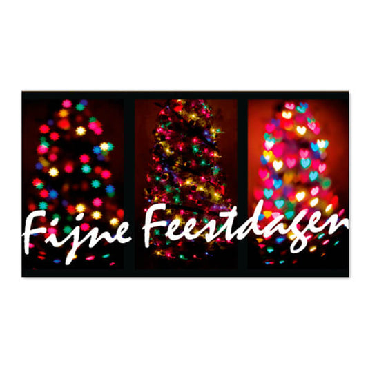 Geld kado envelop kerstbomen met lichtjes