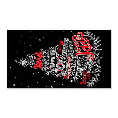 Cadeau envelop kerst Getekende kerstboom