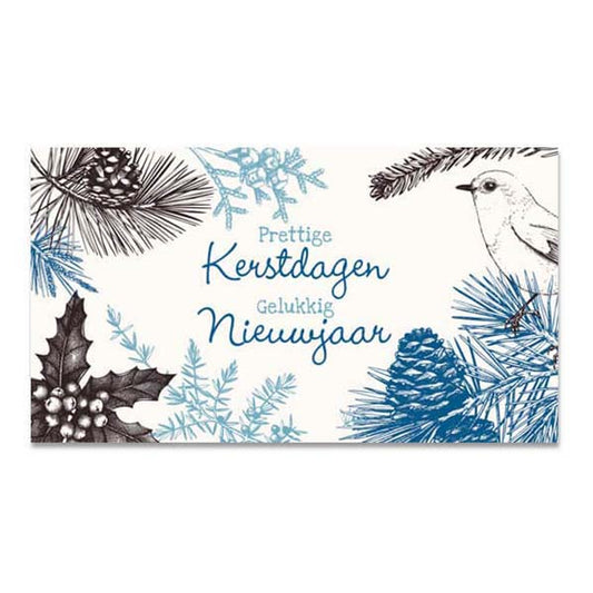 Geld kado envelopje kerst, tekening kerstsfeer