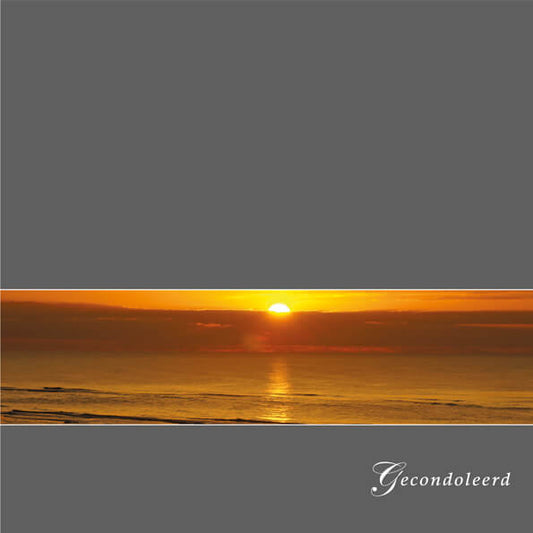 Condoleance kaart ondergaande zon bij zee