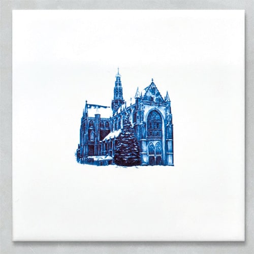 Haarlemse tegeltje Grote of St. Bavokerk