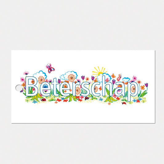 Kado- of bloemkaartje Beterschap, set van 3