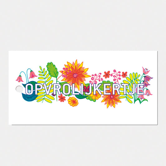 kado- of bloemkaartje Opvrolijkertje, set van 3