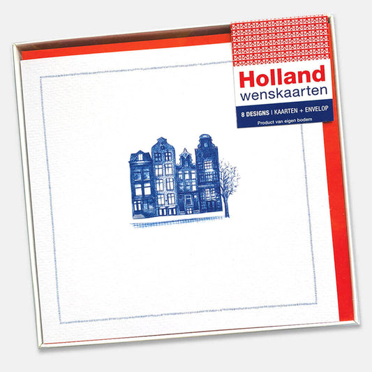 doosje 8 typisch Hollandse kaarten delfstblauw