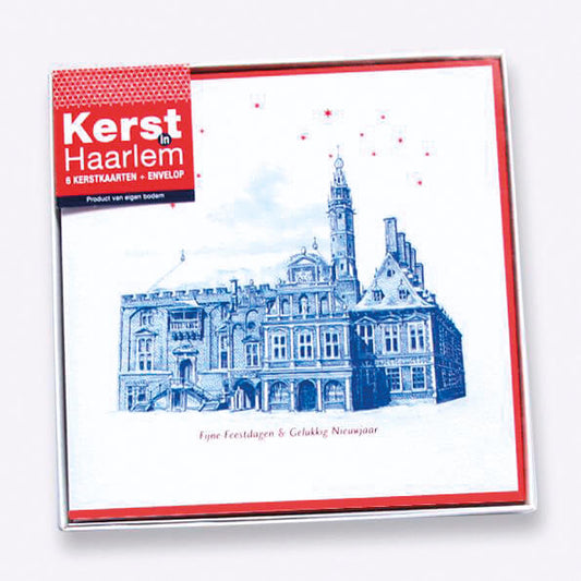Doosje met 6 kerstkaarten Haarlem en enveloppen