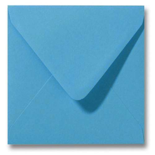 Blauwe enveloppen 16 x 16 cm
