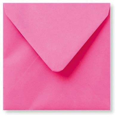 Envelop 16 x16 cm fuchsia knalroze