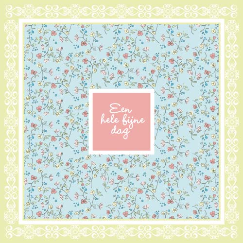 Felicitatiekaart pastel bloemen, hele fijne dag