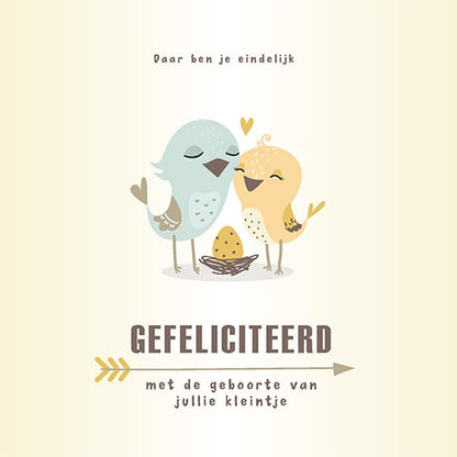 Felicitatiekaartje geboorte baby kindje