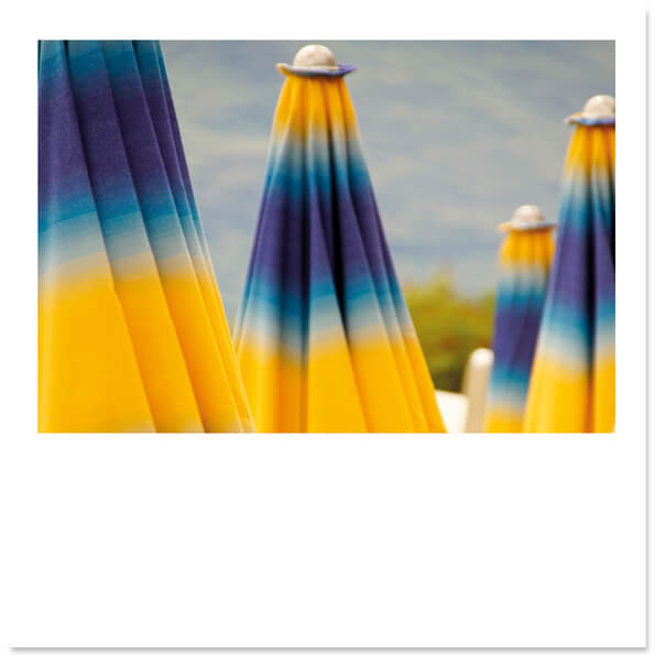 Fotokaart vakantie foto Parasols