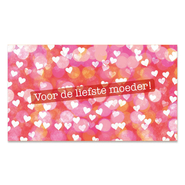 geld kado envelop Moederdag, liefste moeder, hartjes