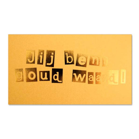 Geld envelop Jij bent goud waard, bedanken
