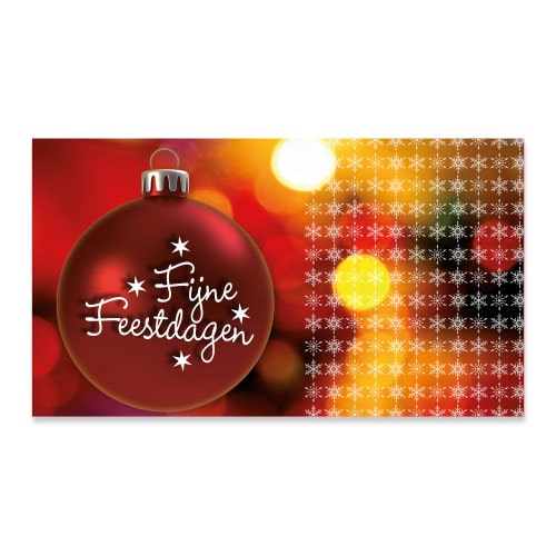 Geld kado envelop kerst, rode kerstbal