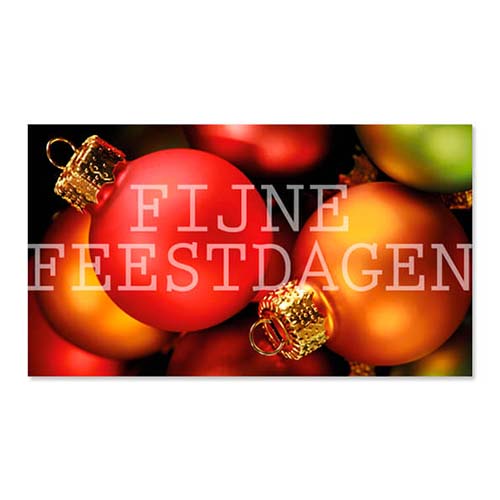 Geld kado envelopje met gouden rode kerstballen