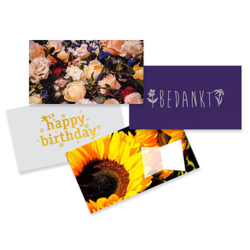 Set van 4 geld cadeau enveloppen bloemen. geld cadeau geven met envelop