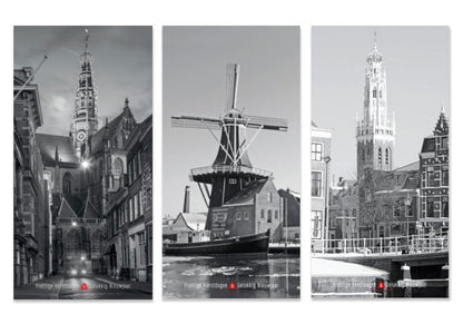 Kerstkaarten Haarlem met zwart wit foto's