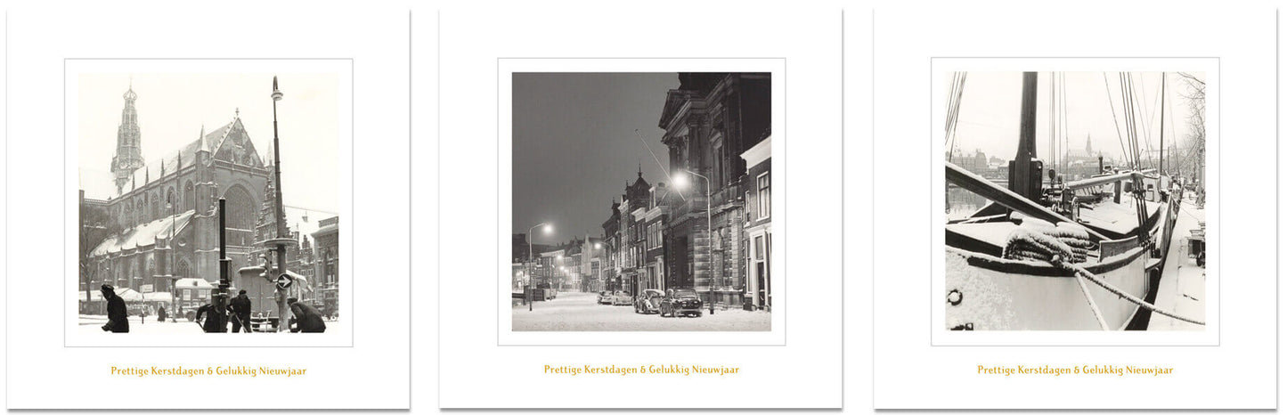 kerstkaarten Haarlem met oude foto's