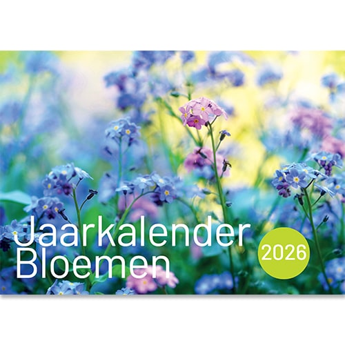 jaarkalender fleurige bloemen 2025, A3 opgevouwen
