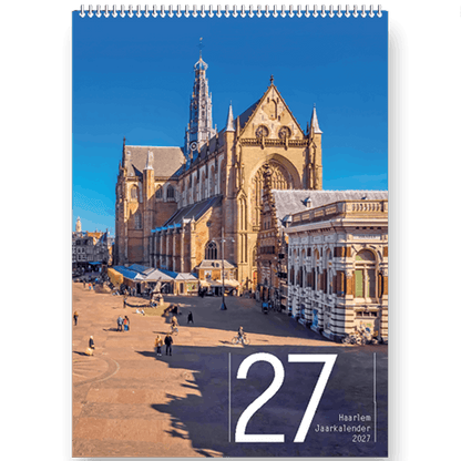 Kalender 2027 Haarlem, Bavokerk op voorkant jaarkalender