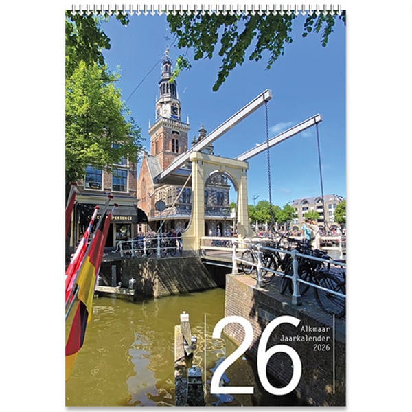 Jaarkalender Alkmaar 2026,  kalender 2026 Alkmaar, A3 formaat